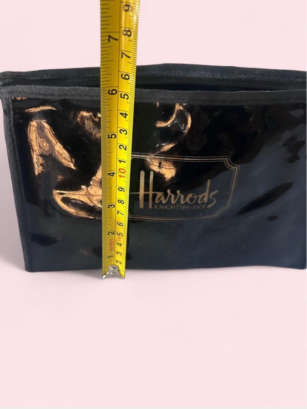 Vintage Harrods Cosmetic Bag & Y2K Shopper Tote Set Navy Gold